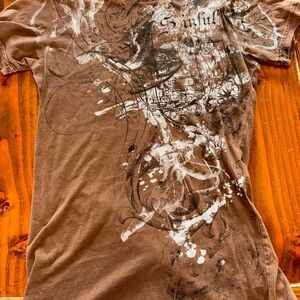 Sinful Brown Artistic Graphic Tee